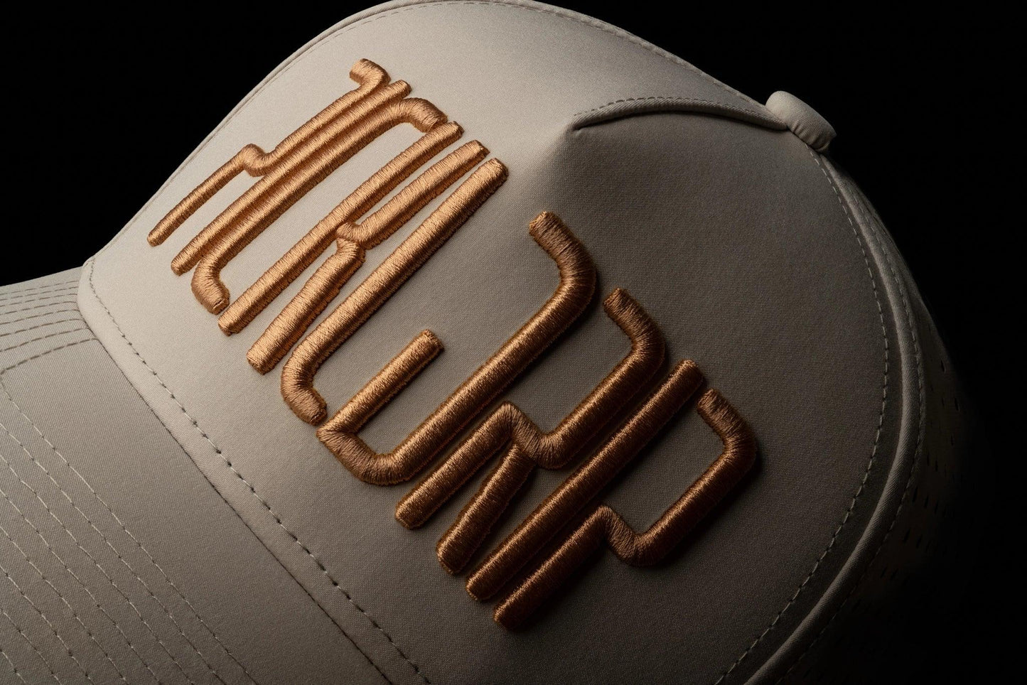OG Drip Peanut Butter & Cream SnapBack Hat, Center, Text logo close-up